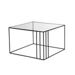 Casa si Gradina - Mobilier - Mese si birouri - Masute de cafea - Masuta de cafea, Hanah Home, sticla securizata si metal, negru, 55x55x36 cm - Infinity.ro