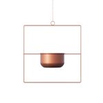 Casa si Gradina - Gradinarit si plante - Plante si ghivece - Ghivece si suporturi - Ghiveci decorativ suspendat, Aberto Design, metal, cupru, 40x40x17 cm - Infinity.ro