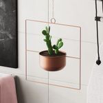 Casa si Gradina - Gradinarit si plante - Plante si ghivece - Ghivece si suporturi - Ghiveci decorativ suspendat, Aberto Design, metal, cupru, 40x40x17 cm - Infinity.ro