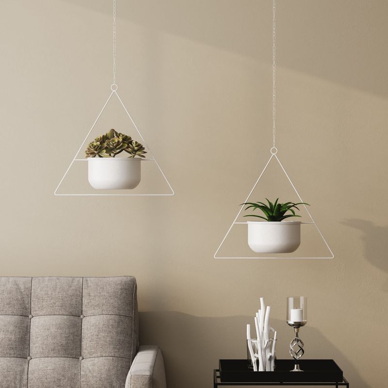 Casa si Gradina - Gradinarit si plante - Plante si ghivece - Ghivece si suporturi - Ghiveci decorativ, Aberto Design, metal, alb, 35x17x40 cm - Infinity.ro