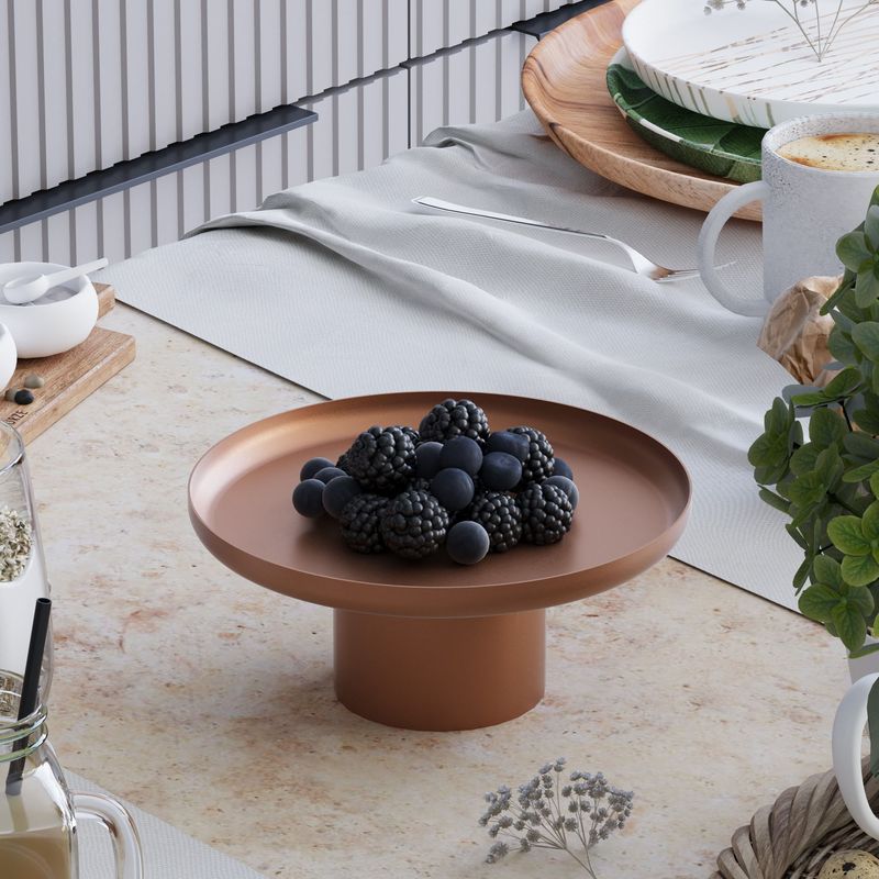 Casa si Gradina - Bucatarie si vesela - Vesela si tacamuri - Vesela pentru servire - Accesoriu decorativ, Aberto Design, metal, cupru, set 3 bucati, diametru 25.5/20.5/18.5 cm - Infinity.ro