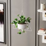 Casa si Gradina - Gradinarit si plante - Plante si ghivece - Ghivece si suporturi - Ghiveci decorativ, Aberto Design, metal, alb, 35x17x40 cm - Infinity.ro