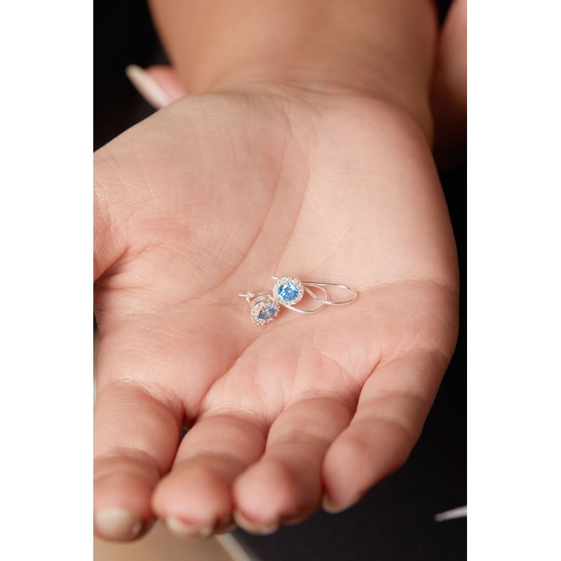 Fashion, accesorii si bijuterii - Femei - Bijuterii femei - Cercei femei - Cercei, Heliophilia, argint 925, albastru si argintiu, unica marime - Infinity.ro