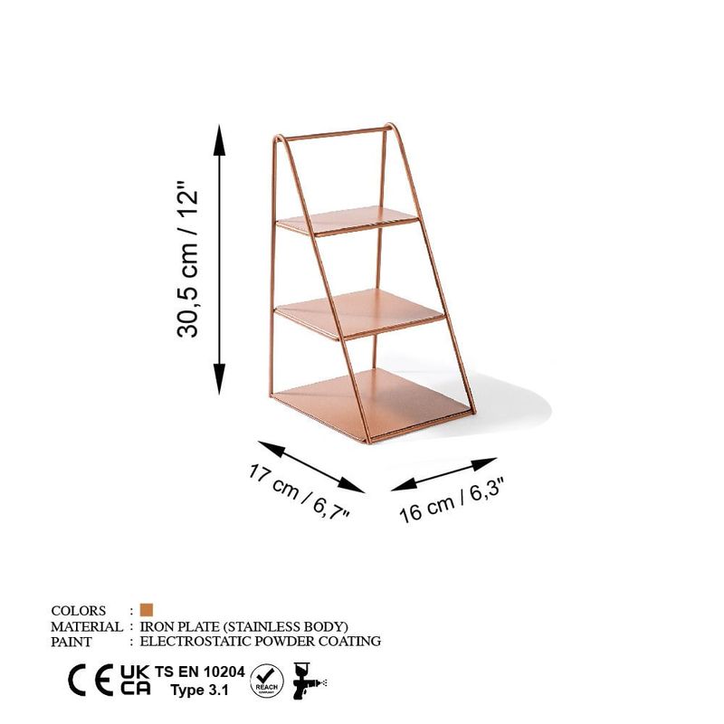 Casa si Gradina - Decoratiuni - Obiecte decorative - Accesorii decorative - Accesoriu decorativ, Aberto Design, metal, cupru, 16x17x30.5 cm - Infinity.ro