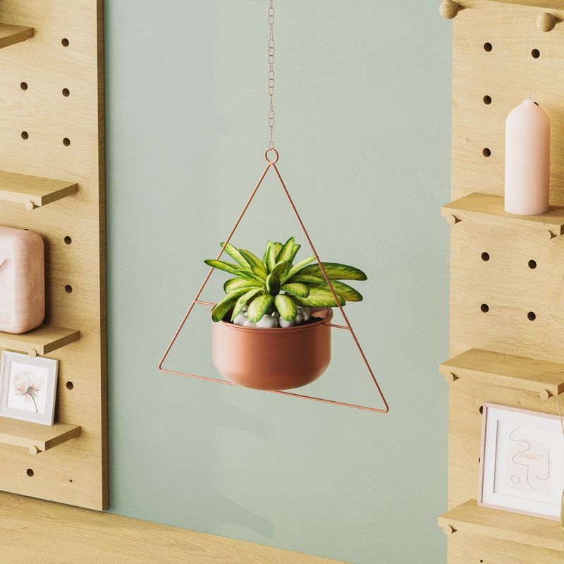 Casa si Gradina - Gradinarit si plante - Plante si ghivece - Ghivece si suporturi - Ghiveci decorativ, Aberto Design, metal, cupru, 35x17x40 cm - Infinity.ro