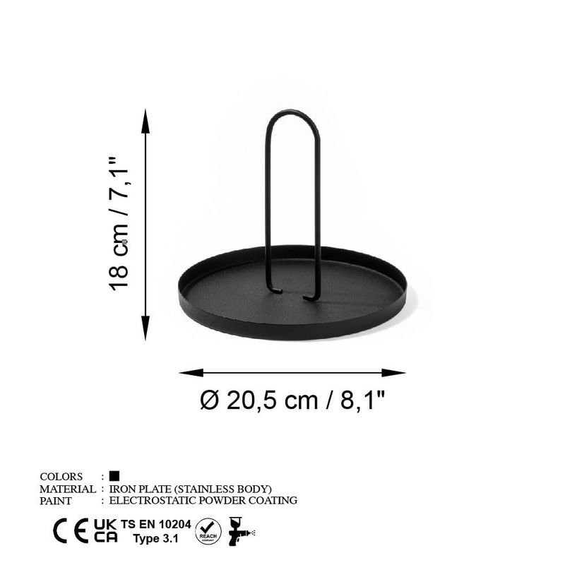 Casa si Gradina - Decoratiuni - Obiecte decorative - Accesorii decorative - Accesoriu decorativ, Aberto Design, metal, negru, 20.5x18 cm - Infinity.ro