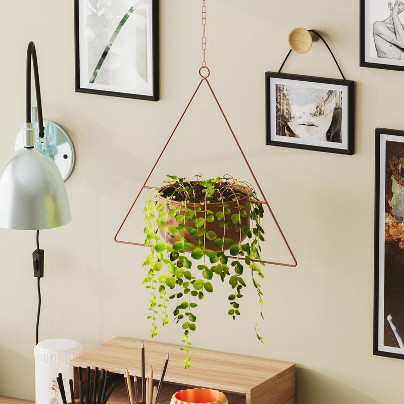Casa si Gradina - Gradinarit si plante - Plante si ghivece - Ghivece si suporturi - Ghiveci decorativ, Aberto Design, metal, cupru, 35x17x40 cm - Infinity.ro