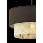 Casa si Gradina - Corpuri si surse de iluminat - Lustre si pendule - Candelabru, Opviq, corp metalic, alb antracit, abajur bumbac, 30x30x65 cm - Infinity.ro