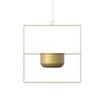 Casa si Gradina - Gradinarit si plante - Plante si ghivece - Ghivece si suporturi - Ghiveci decorativ suspendat, Aberto Design, metal, auriu, 40x40x17 cm, 247HFM1210 - Infinity.ro