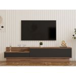 Casa si Gradina - Mobilier - Comode si corpuri - Console - Comoda tv, Hanah Home, pal melaminat, pin atlantic si antracit, 160x35x35 cm - Infinity.ro