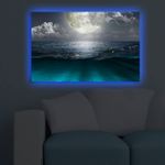 Casa si Gradina - Decoratiuni - Tablouri - Tablou decorativ cu led, Wallxpert, panza piele de caprioara, multicolor, 45x70 cm, 239SHN3280 - Infinity.ro