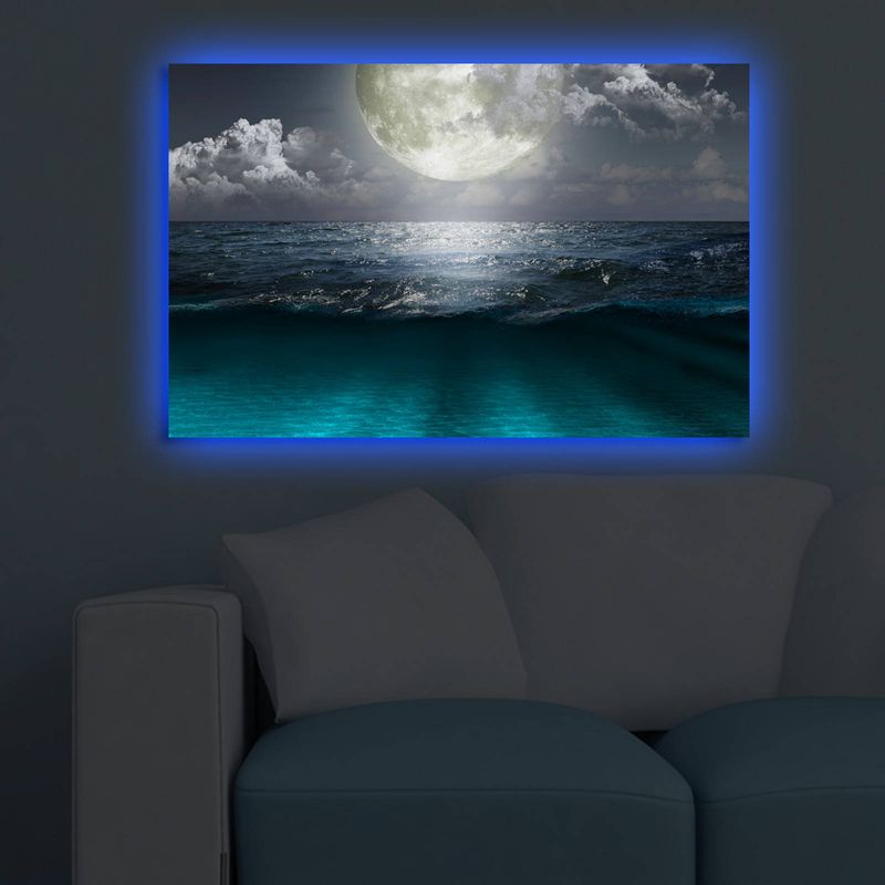 Casa si Gradina - Decoratiuni - Tablouri - Tablou decorativ cu led, Wallxpert, panza piele de caprioara, multicolor, 45x70 cm, 239SHN3280 - Infinity.ro