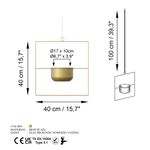 Casa si Gradina - Gradinarit si plante - Plante si ghivece - Ghivece si suporturi - Ghiveci decorativ suspendat, Aberto Design, metal, auriu, 40x40x17 cm, 247HFM1210 - Infinity.ro