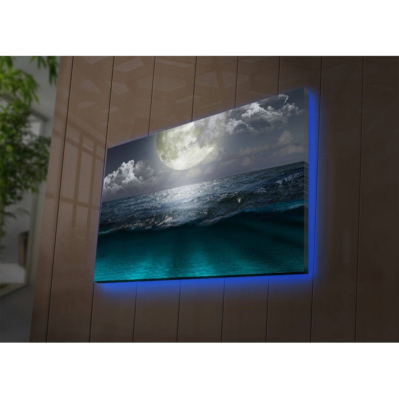 Casa si Gradina - Decoratiuni - Tablouri - Tablou decorativ cu led, Wallxpert, panza piele de caprioara, multicolor, 45x70 cm, 239SHN3280 - Infinity.ro