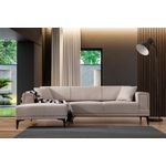 Casa si Gradina - Mobilier - Canapele si coltare - Coltare - Coltar extensibil, Hanah Home, material textil, maro deschis, 250x140x77 cm - Infinity.ro