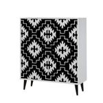 Casa si Gradina - Mobilier - Dulapuri si sifoniere - Dulapuri - Dulap multifunctional, Hanah Home, pal melaminat, alb negru, 95x36x111 cm, 869VEL3989 - Infinity.ro