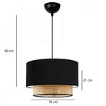 Casa si Gradina - Corpuri si surse de iluminat - Lustre si pendule - Candelabru, Opviq, tesatura si ratan, negru, diametru 30 cm, inaltime 80 cm - Infinity.ro