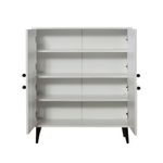 Casa si Gradina - Mobilier - Dulapuri si sifoniere - Dulapuri - Dulap multifunctional, Hanah Home, pal melaminat, alb negru, 95x36x111 cm, 869VEL3989 - Infinity.ro