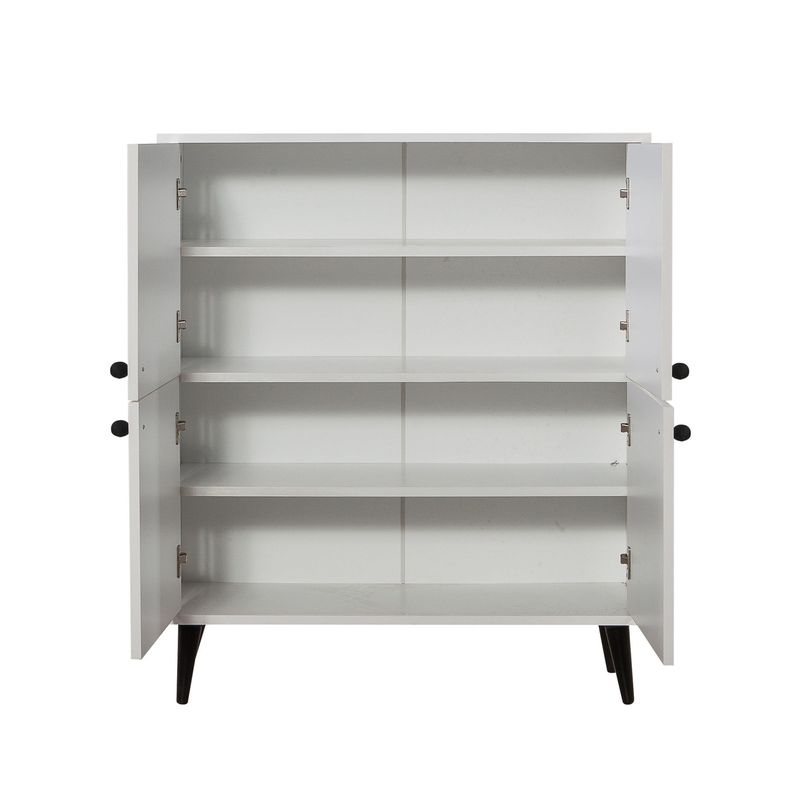 Casa si Gradina - Mobilier - Dulapuri si sifoniere - Dulapuri - Dulap multifunctional, Hanah Home, pal melaminat, alb negru, 95x36x111 cm, 869VEL3989 - Infinity.ro