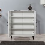 Casa si Gradina - Mobilier - Dulapuri si sifoniere - Dulapuri - Dulap multifunctional, Hanah Home, pal melaminat, alb negru, 95x36x111 cm, 869VEL3989 - Infinity.ro