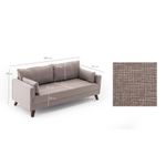 Casa si Gradina - Mobilier - Canapele si coltare - Canapele - Canapea extensibila, Hanah Home, 3 locuri, crem, lemn si mdf, 208x85x81 cm - Infinity.ro