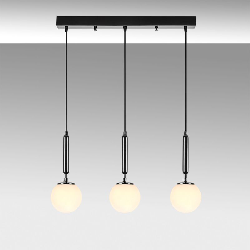 Casa si Gradina - Corpuri si surse de iluminat - Lustre si pendule - Candelabru, Opviq, metal, negru alb, 62x15x134 cm - Infinity.ro