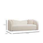 Casa si Gradina - Mobilier - Canapele si coltare - Canapele - Canapea 3 locuri, Hanah Home, lemn fag si pal, crem, 225x76x75 cm - Infinity.ro