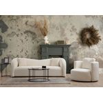 Casa si Gradina - Mobilier - Canapele si coltare - Canapele - Canapea 3 locuri, Hanah Home, lemn fag si pal, crem, 225x76x75 cm - Infinity.ro