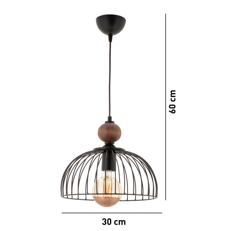 Casa si Gradina - Corpuri si surse de iluminat - Lustre si pendule - Candelabru, Opviq, metal, negru si natural, 60 cm - Infinity.ro