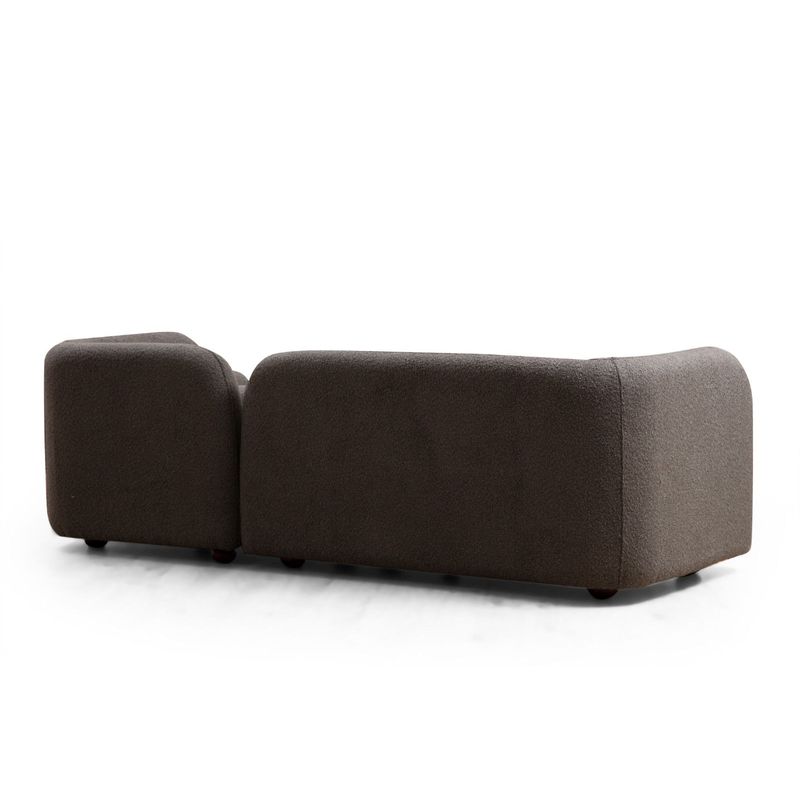 Casa si Gradina - Mobilier - Canapele si coltare - Canapele - Canapea 3 locuri, Hanah Home, poliester, gri, 228x74x90 cm - Infinity.ro