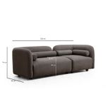 Casa si Gradina - Mobilier - Canapele si coltare - Canapele - Canapea 3 locuri, Hanah Home, poliester, gri, 228x74x90 cm - Infinity.ro
