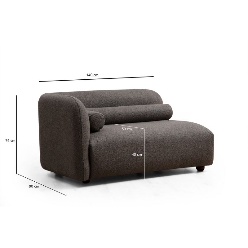 Casa si Gradina - Mobilier - Canapele si coltare - Canapele - Canapea 3 locuri, Hanah Home, poliester, gri, 228x74x90 cm - Infinity.ro