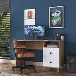 Casa si Gradina - Mobilier - Mese si birouri - Birouri - Birou, Hanah Home, pal melaminat, nuc alb, 120x50x73.8 cm - Infinity.ro