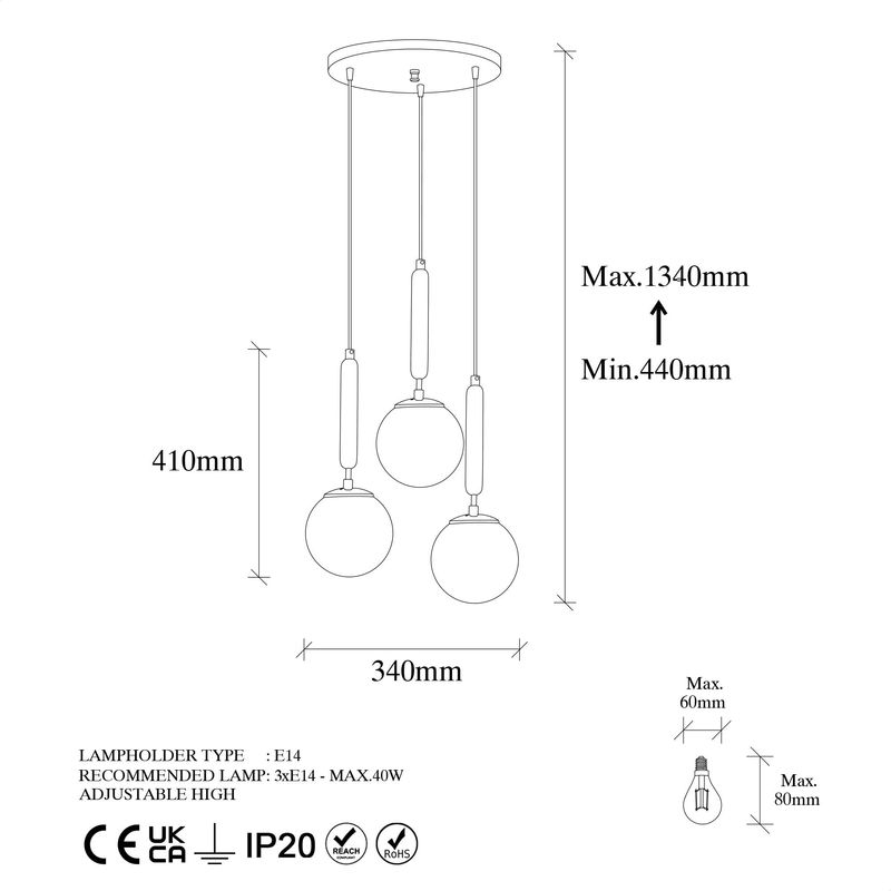 Casa si Gradina - Corpuri si surse de iluminat - Lustre si pendule - Candelabru, Opviq, metal, negru alb, 34x34x134 cm - Infinity.ro