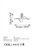 Casa si Gradina - Corpuri si surse de iluminat - Lustre si pendule - Candelabru, Opviq, metal, gri, 41x25x16 cm, led 11w - Infinity.ro