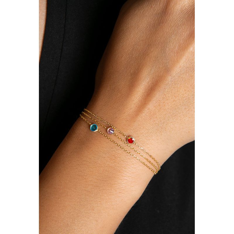 Fashion, accesorii si bijuterii - Femei - Bijuterii femei - Bratari femei - Bratara, Heliophilia, argint 925, auriu, 21 cm, zirconiu - Infinity.ro