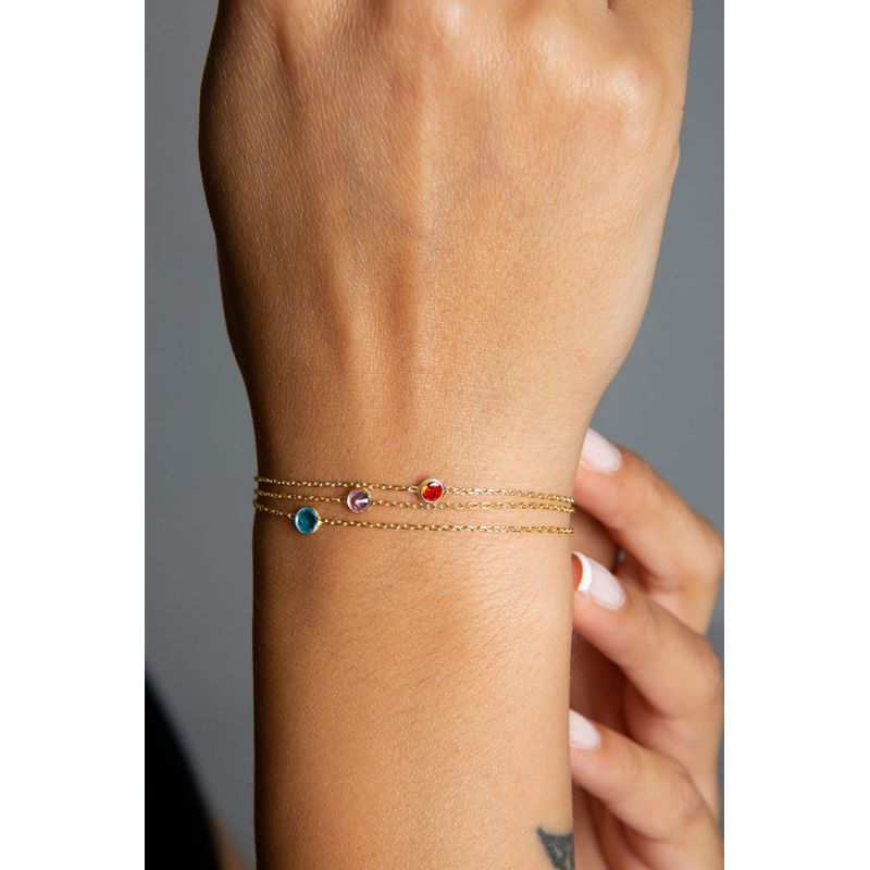 Fashion, accesorii si bijuterii - Femei - Bijuterii femei - Bratari femei - Bratara, Heliophilia, argint 925, auriu, 21 cm, zirconiu - Infinity.ro