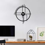 Casa si Gradina - Decoratiuni - Ceasuri - Ceas de perete decorativ, Wallxpert, metal, negru, 49x43 cm - Infinity.ro