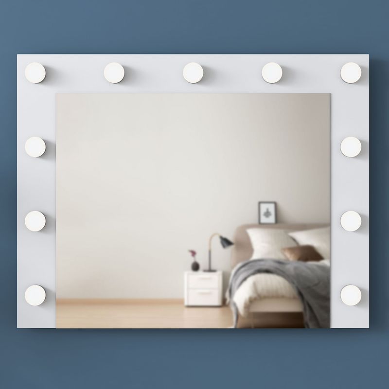 Casa si Gradina - Decoratiuni - Oglinzi - Oglinda decorativa, Hanah Home, pal melaminat, alb, 90x71.8x15 cm - Infinity.ro