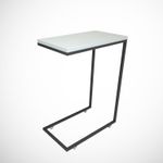 Casa si Gradina - Mobilier - Mese si birouri - Mese living - Masuta laterala, Hanah Home, pal melaminat, alb, 46x26x62 cm - Infinity.ro