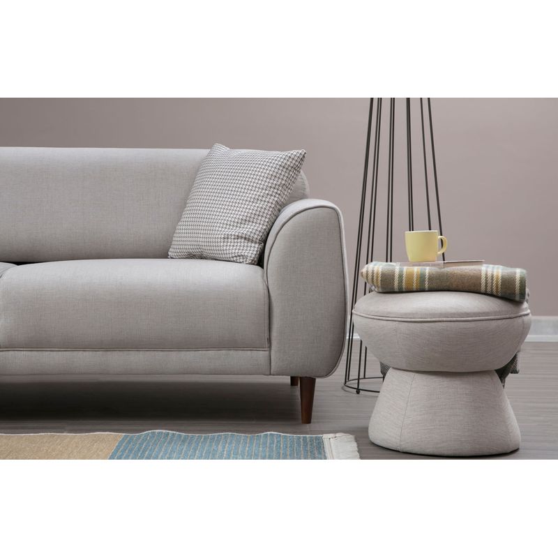 Casa si Gradina - Mobilier - Canapele si coltare - Coltare - Coltar extensibil, Hanah Home, lemn fag si pal, bej, 287x169x96 cm - Infinity.ro