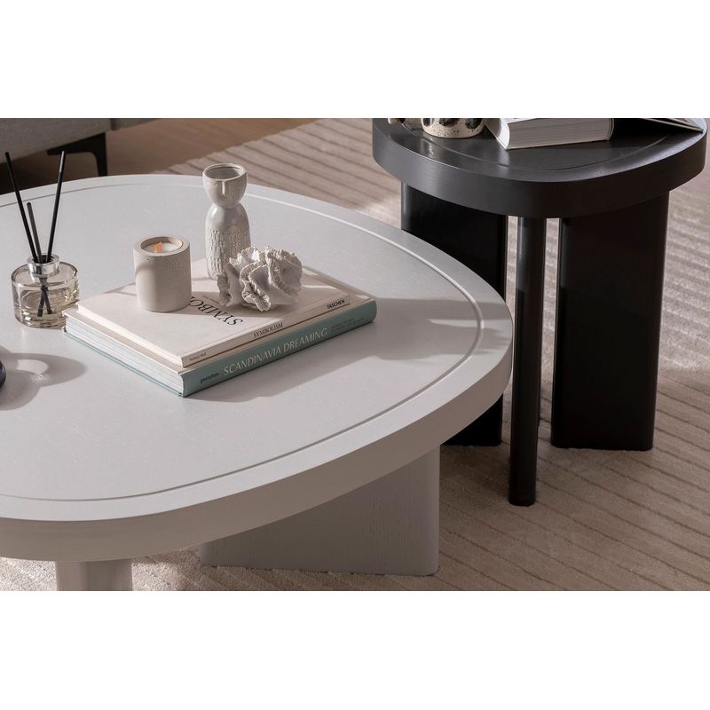 Casa si Gradina - Mobilier - Mese si birouri - Masute de cafea - Masuta de cafea, Hanah Home, mdf, gri, 92x92x35 cm - Infinity.ro