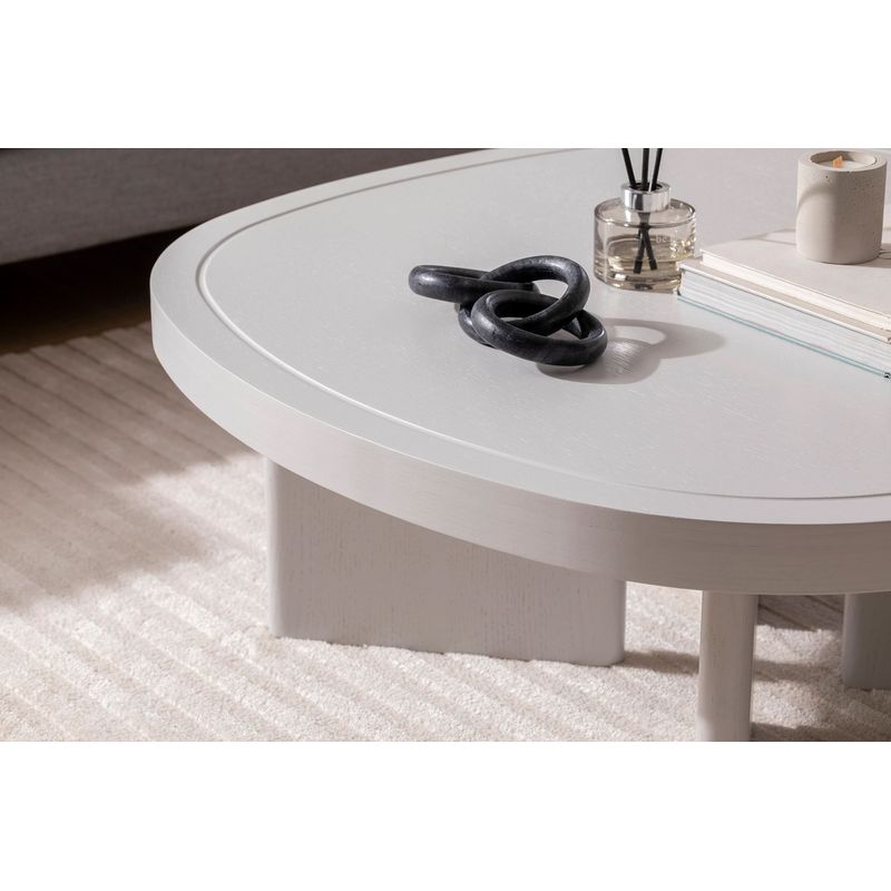 Casa si Gradina - Mobilier - Mese si birouri - Masute de cafea - Masuta de cafea, Hanah Home, mdf, gri, 92x92x35 cm - Infinity.ro
