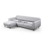 Casa si Gradina - Mobilier - Canapele si coltare - Coltare - Coltar extensibil, Hanah Home, lemn fag si pal, bej, 287x169x96 cm - Infinity.ro