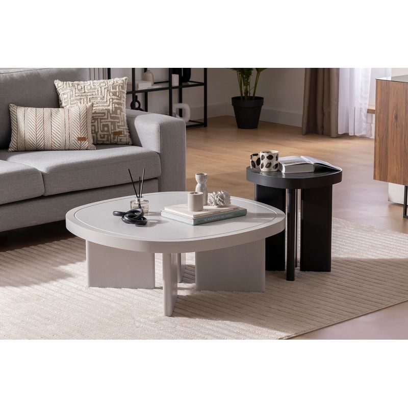 Casa si Gradina - Mobilier - Mese si birouri - Masute de cafea - Masuta de cafea, Hanah Home, mdf, gri, 92x92x35 cm - Infinity.ro