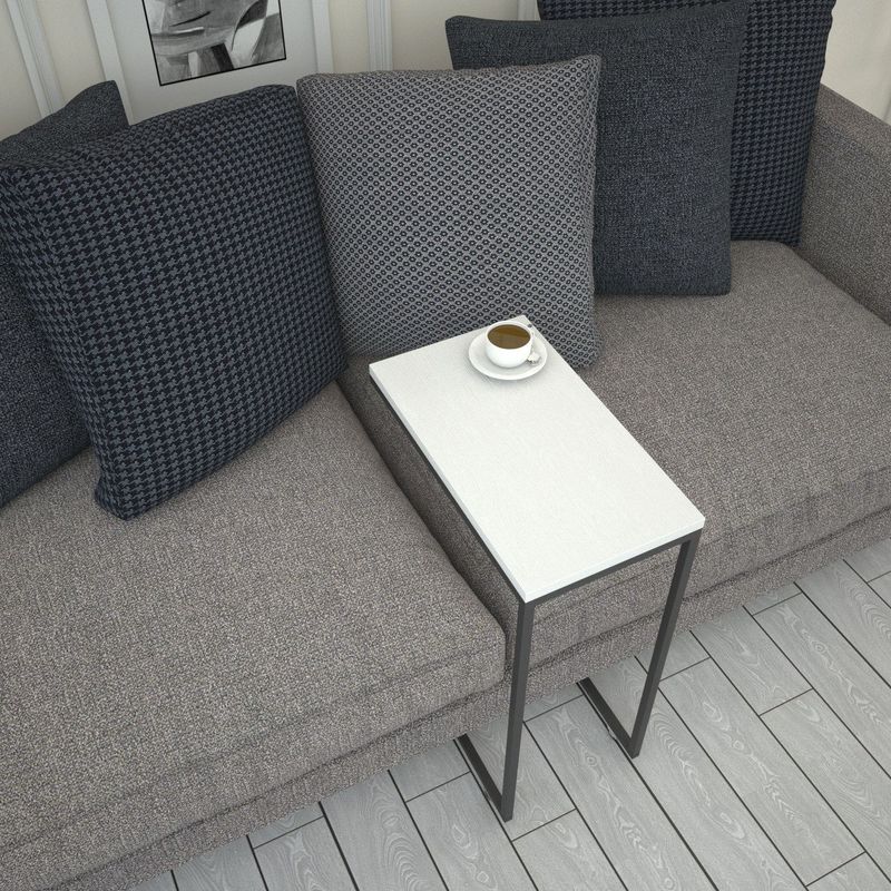 Casa si Gradina - Mobilier - Mese si birouri - Mese living - Masuta laterala, Hanah Home, pal melaminat, alb, 46x26x62 cm - Infinity.ro