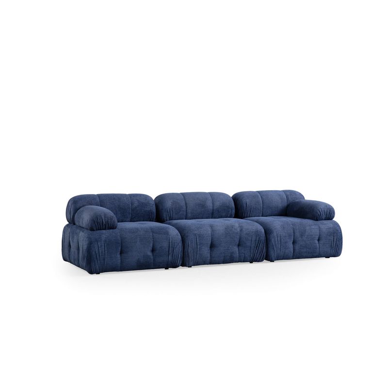 Casa si Gradina - Mobilier - Canapele si coltare - Canapele - Canapea 3 locuri, Atelier Del Sofa, 100% poliester, albastru inchis, 290x95x75 cm - Infinity.ro