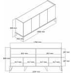 Casa si Gradina - Mobilier - Comode si corpuri - Console - Consola, Hanah Home, pal melaminat, nuc, 180x45x80.8 cm - Infinity.ro