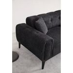 Casa si Gradina - Mobilier - Canapele si coltare - Canapele - Canapea extensibila 3 locuri, Hanah Home, lemn fag si PAL, negru, 225x92x76 cm - Infinity.ro