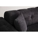 Casa si Gradina - Mobilier - Canapele si coltare - Canapele - Canapea extensibila 3 locuri, Hanah Home, lemn fag si PAL, negru, 225x92x76 cm - Infinity.ro